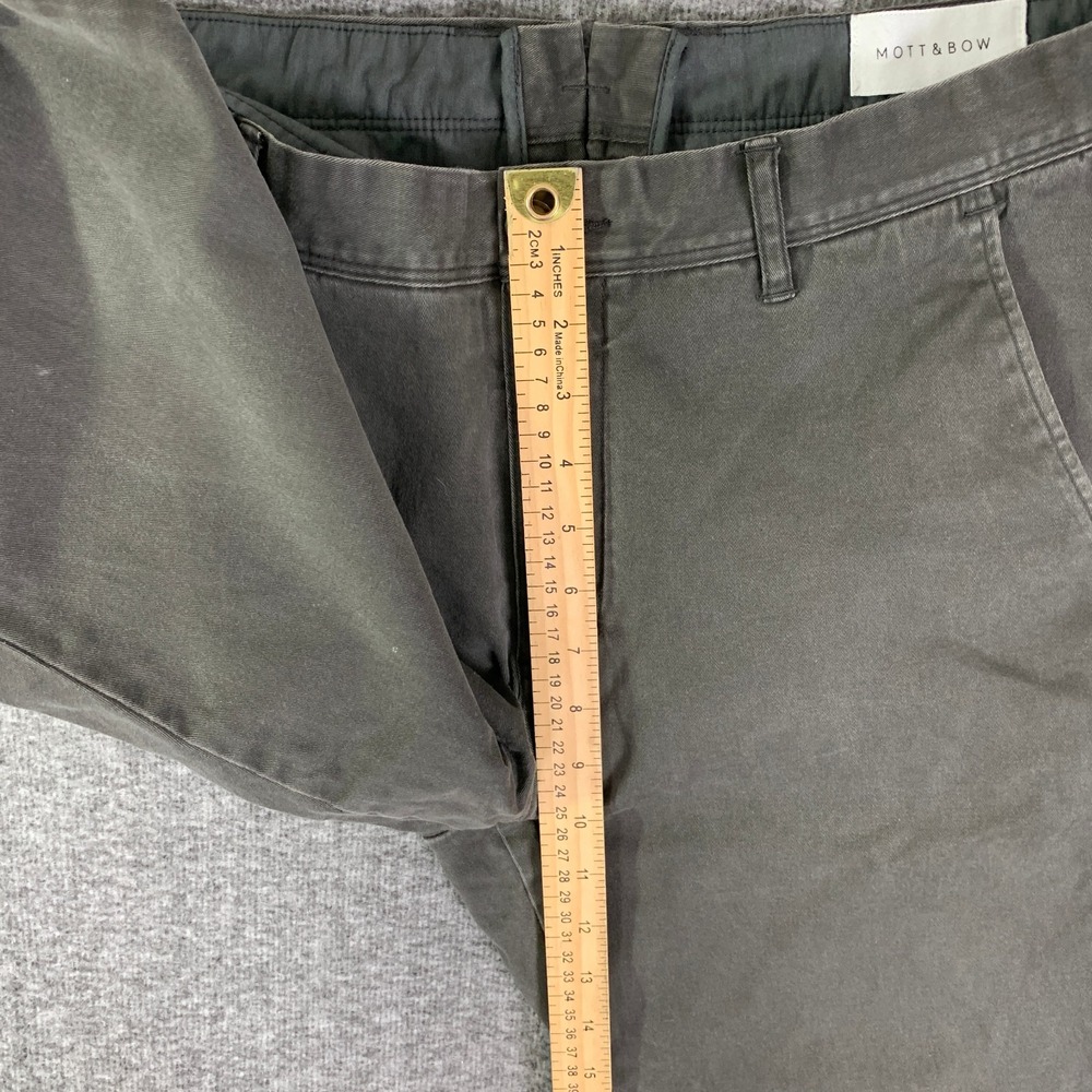 Mott & Bow Chino Pants Mens 33x29 Gray Trousers Modern Cotton - Picture 11 of 14